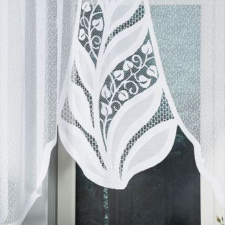 Firanka żakardowa gotowa na żabki MELANIA 250x120 biała