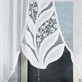 Firanka żakardowa gotowa na żabki MELANIA 250x120 biała