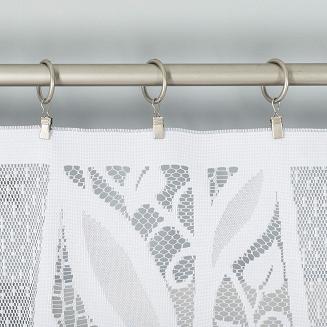 Firanka żakardowa gotowa na żabki MELANIA 250x120 biała