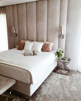 Narzuta dekoracyjna RUFFY 200x220 pikowana z falbanką biała