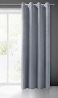 Zasłona gotowa na przelotkach MELANIA 140x250 Eurofirany grafitowa
