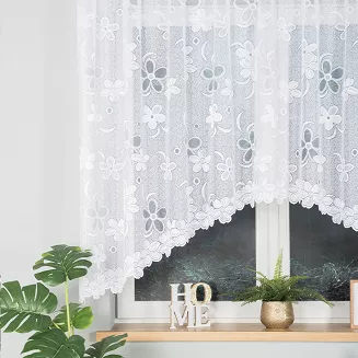 Firanka żakardowa gotowa na żabki RENATA 300x150 biała