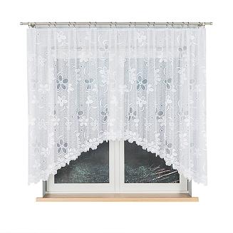 Firanka żakardowa gotowa na żabki RENATA 300x150 biała