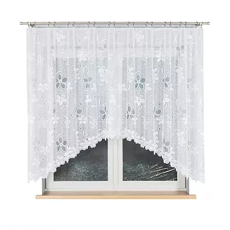 Firanka żakardowa gotowa na żabki RENATA 300x150 biała