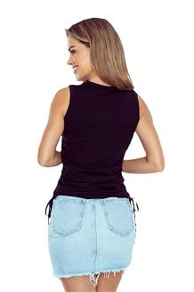 Bluzka damska bez rękawów Benita czarna