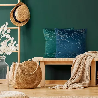 Poszewka dekoracyjna BLINK-25 45x45 Eurofirany granatowo/jasnozłota