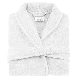 Biały Bawełniany Szlafrok Hotelowy Frotte 450