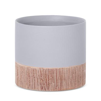 Donica dekoracyjna MILI 13x13x11 Eurofirany popielata