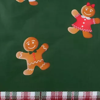 Pościel świąteczna GINGER 160x200 Eurofirany zielona czerwona pierniki kratka