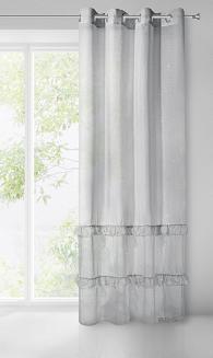 Firana gotowa na przelotkach ARIANA 140x250 Eurofirany szary