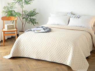 Poszewka dekoracyjna TERRA 45x45 pikowana jasnobeżowa