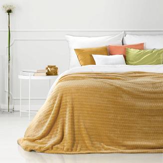 Koc narzuta CINDY2 170x210 Design91 musztardowy