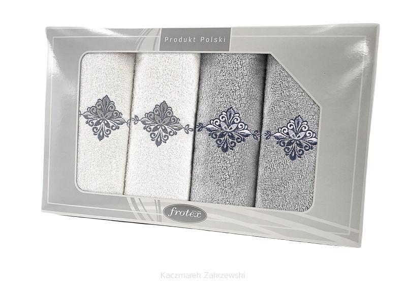 Komplet Frotex Gift IV Wzór 3 Biały J.popiel
