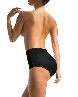 Figi damskie z wysokim stanem i koronką Babell kod 005 czarne