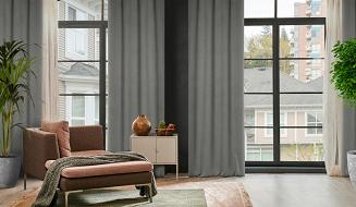 Zasłona gotowa na przelotkach CARLO 140x250 Eurofirany popielaty