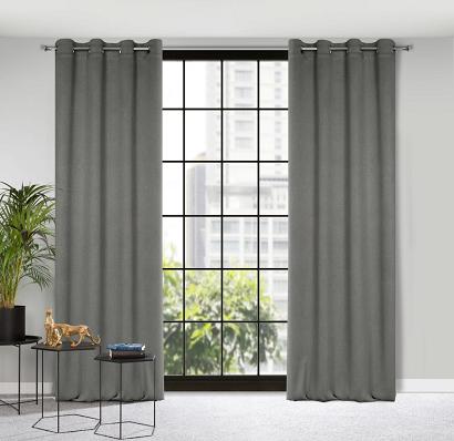 Zasłona gotowa na przelotkach CARLO 140x250 Eurofirany popielata