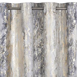 Zasłona gotowa na przelotkach SOFI 135x250 Eurofirany srebrny