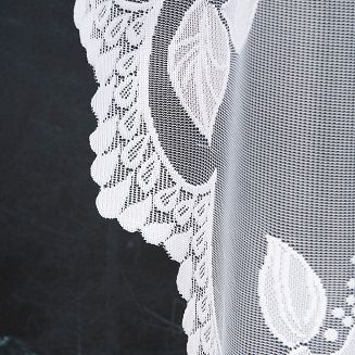 Firanka żakardowa gotowa na żabki BEGONIA 300x160 biała