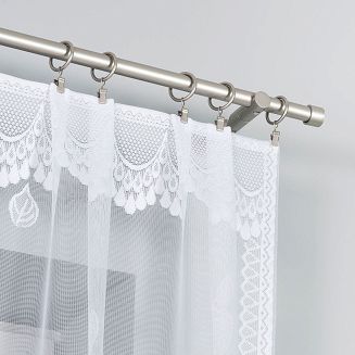 Firanka żakardowa gotowa na żabki BEGONIA 300x160 biała