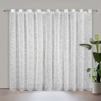 Firana gotowa na przelotkach ANIRA 350x250 Eurofirany biały