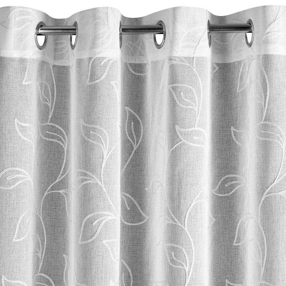 Firana gotowa na przelotkach ANIRA 350x250 Eurofirany biały