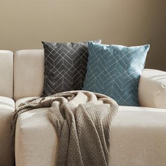 Poszewka dekoracyjna MILA 45x45 Eurofirany stalowy