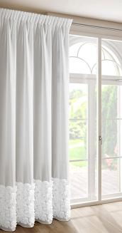 Zasłona gotowa na taśmie ROSES 140x270 Eva Minge Eurofirany biały