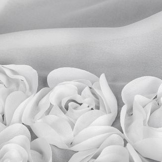 Zasłona gotowa na taśmie ROSES 140x270 Eva Minge Eurofirany biały