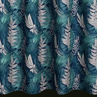 Zasłona gotowa na szelkach GARDEN 155x240 Eurofirany turkusowy