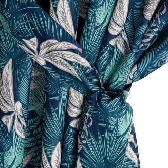 Zasłona gotowa na szelkach GARDEN 155x240 Eurofirany turkusowy