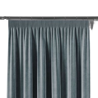 Zasłona gotowa na taśmie VELVI 140x250 niebieska