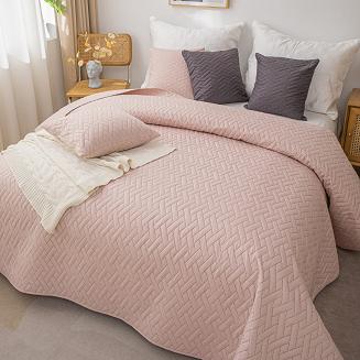 Narzuta dekoracyjna DASH 220x240 pikowana pudrowa