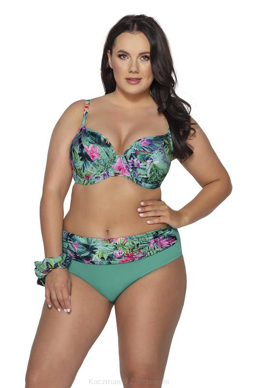 Strój kąpielowy góra biustonosz soft SK 206 miękki zielony egzotyczny print paradise