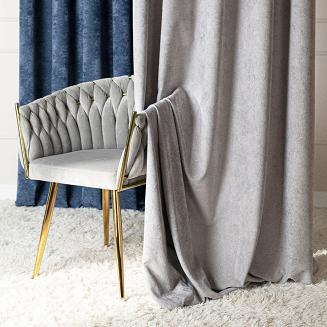 Zasłona gotowa na przelotkach SOFT 140x260 jasnoszara