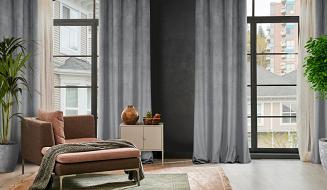 Zasłona gotowa na przelotkach LILI 140x250 Eurofirany stalowy