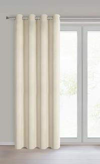 Zasłona gotowa na przelotkach NERISA 140x250 Eurofirany ciemnokremowy