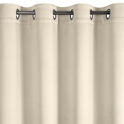 Zasłona gotowa na przelotkach NERISA 140x250 Eurofirany zaciemniająca ciemnokremowa