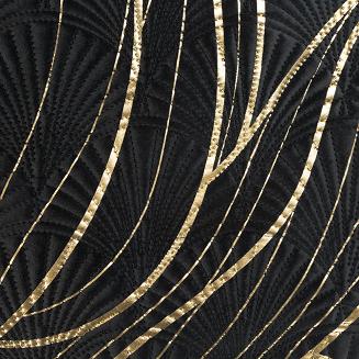 Narzuta dekoracyjna LOTOS 170x210 czarny/złoty