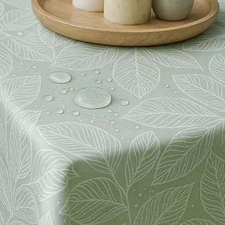 Obrus ogrodowy wodoodporny 140x200 GAIA Leaf szałwiowa w liście