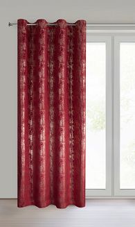 Zasłona gotowa na przelotkach INGRID 140x250 Eurofirany bordowy