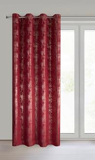 Zasłona gotowa na przelotkach INGRID 140x250 Eurofirany bordowy