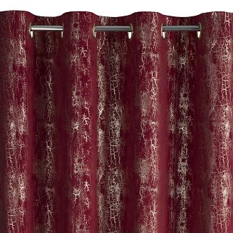 Zasłona gotowa na przelotkach INGRID 140x250 Eurofirany bordowy