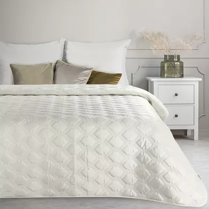 Narzuta dekoracyjna SOFIA 5 PREMIUM 220x240 biała geometryczny wzór