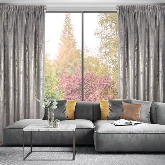 Zasłona gotowa na taśmie RENIA 140x270 Eurofirany stalowy