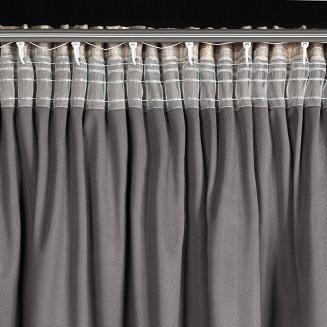 Zasłona gotowa na taśmie RENIA 140x270 Eurofirany stalowy