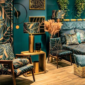 Firana gotowa na taśmie LILI1 140x270 Eurofirany ciemny turkus