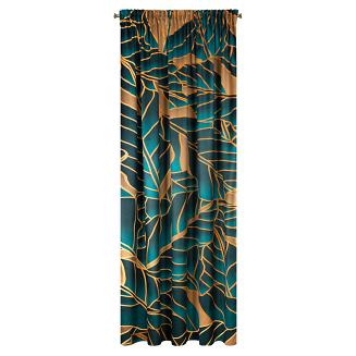 Firana gotowa na taśmie LILI1 140x270 Eurofirany ciemny turkus