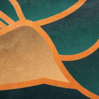 Firana gotowa na taśmie LILI1 140x270 Eurofirany ciemny turkus