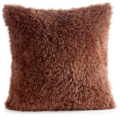 Poszewka dekoracyjna PLUSH 45x45 Eurofirany cynamonowa futrzana