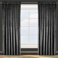 Zasłona gotowa na taśmie ROSA 140x300 Design91 czarny